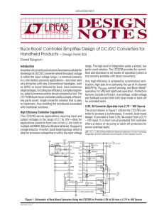 Buck-Boost Controller Simplifies Design of DC/DC Converters for