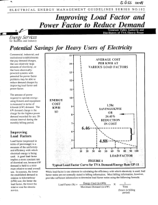 Improving Load Factor and Power Factor to Reduce