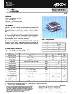VCO, SMT 1770—1860 MHz MLO81100