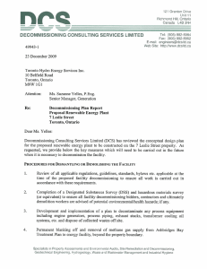 decommissioning consulting services limited