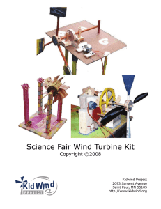 Science Fair Wind Turbine Kit - Kentucky 4