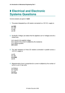Electrical and Electronic Systems Questions