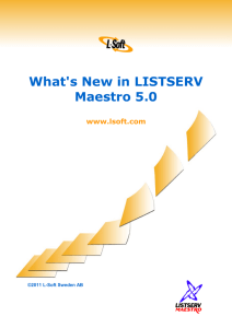 What`s New in LISTSERV Maestro 5.0
