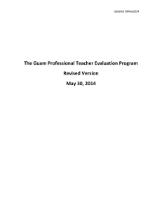 The Guam Professional Teacher Evaluation Program Revised
