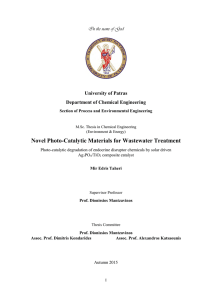 Novel Photo-Catalytic Materials for Wastewater Treatment