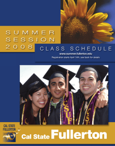 Summer 2008 - Admissions and Records