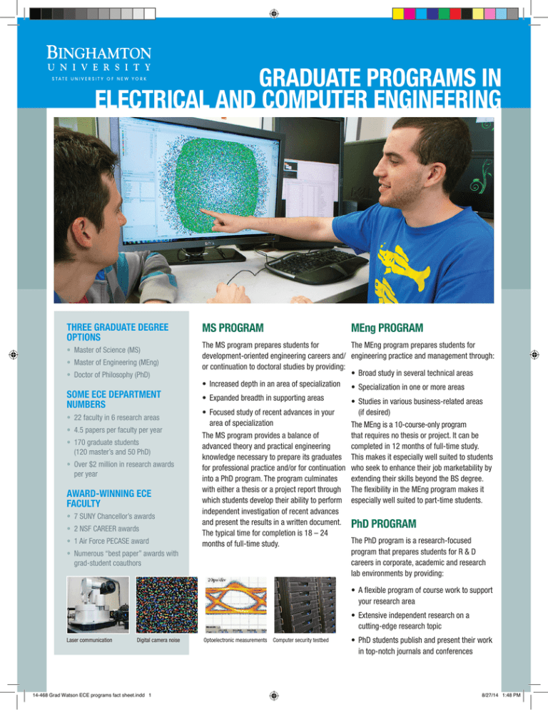 graduate programs in electrical and computer engineering
