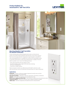 Product Bulletin for SmartlockPro® Self-Test GFCIs