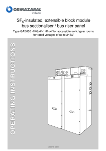 insulated, extensible block module bus sectionaliser / bus riser panel
