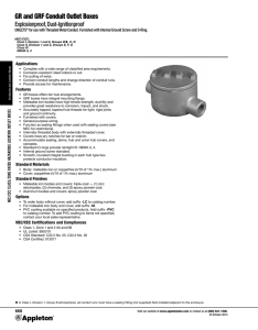 GR and GRF Conduit Outlet Boxes Catalog Pages