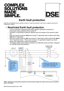 Earth Fault Protection with DSE Controllers