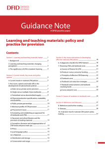 Learning and teaching materials: Policy and practice for