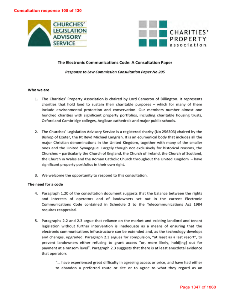 The Electronic Communications Code A Consultation Paper