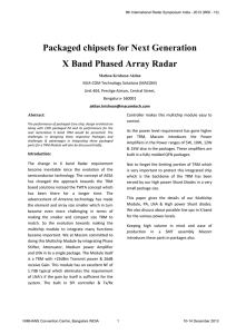 Packaged chipsets for Next Generation X Band Phased Array Radar.
