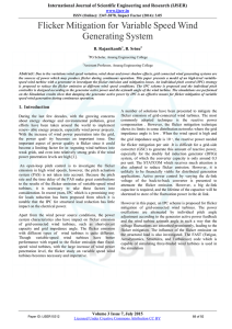 Flicker Mitigation for Variable Speed Wind Generating System