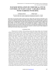 flicker mitigation by individual pitch control of fuzzy logic variable
