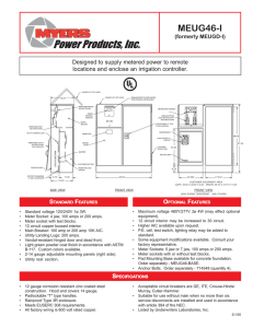 Cut Sheet - Myers Power Products