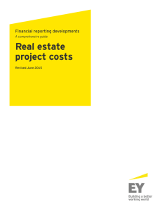 Financial reporting developments: Real estate project costs