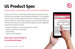 UL Product Spec