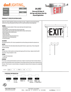 Recessed LED Edge-Lit Exit Sign with Battery Back