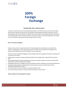 DS DSD|FX Currency Protection Page 1 Sterling falls after election