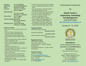 International Conference On Global Trends in Engineering