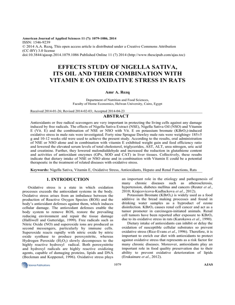 published research study on the effects