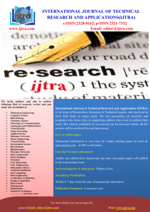 INTERNATIONAL JOURNAL OF TECHNICAL RESEARCH AND