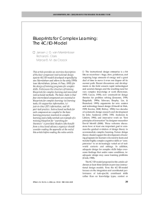 Blueprints for Complex Learning - USC