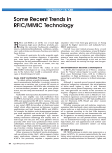 Some Recent Trends in RFIC/MMIC Technology