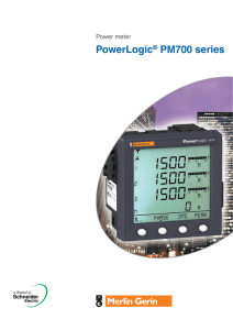 PowerLogic PM700 Series Power Meter Datasheet