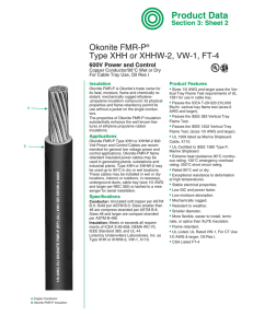 Okonite FMR-P Cable: XHH/XHHW-2, 600V Power & Control