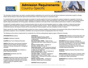 Country-Specific Admission Requirements