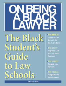 The Black Student`s Guide to Law Schools