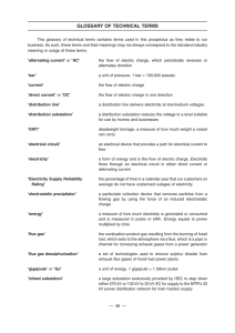 Technical Glossary: Electricity & Power Terms