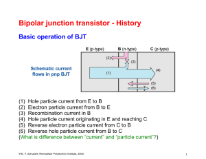 Bipolar junction transistor - History Basic operation of BJT