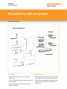 FS sockets for Ø25 mm probes