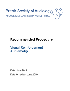 Visual Reinforcement Audiometry for Infants