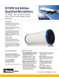 EI 1590 Qualified Microfilter Cartridges - Data Sheet