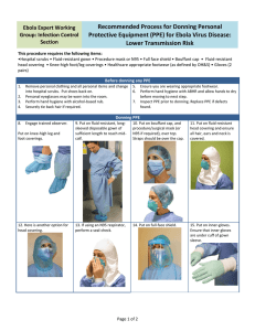 Recommended Process for Donning Personal Protective Equipment