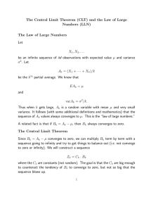 The Central Limit Theorem (CLT) and the Law of Large Numbers