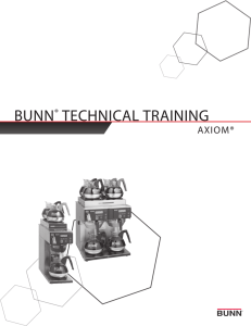 BUNN AXIOM Coffee Brewer Technical Training Manual