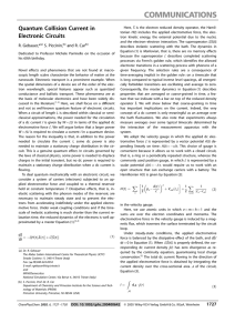 Quantum Collision Current in Electronic Circuits