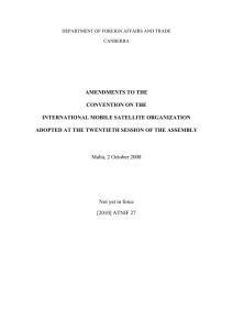 amendments to the convention on the international mobile satellite