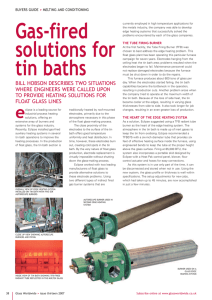 Gas-fired solutions for tin baths