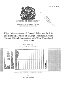 Flight Measurements of Ground Effect on the Lift and Pitching