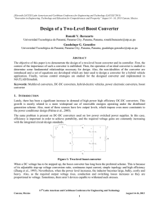 Design of a Two-Level Boost Converter
