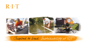 Inspired to Lead: Sustainability at RIT