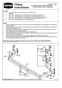 FITTING INSTRUCTION