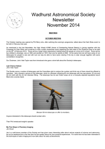 Nov - Wadhurst Astronomical Society